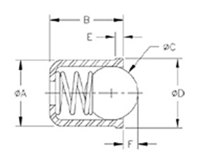 Press Fit Ball Plungers - No Flange - SS Body - Plastic Ball