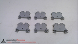ALLEN BRADLEY 1492-J6 ,  FEED-THROUGH TERMINAL BLOCK, GRAY