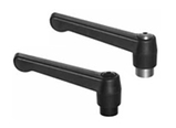 TE-CO 70867 Clamp Lever Size 3 Plastic Classic Style with Steel Insert, Screw and Spring tapped 3/8-16