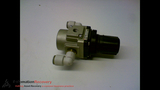 SMC AR30-03B MODULAR REGULATOR WITH ATTACHED PART NUMBER 90Â° FITTING