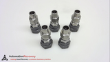 HOSCO 6X8-38-SS  NO SPRING GUARD HOSE FITTING, STRAIGHT