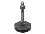 TE-CO 71133 4.33 Diameter Poly Pad Leveler with Steel Stud 1/2-13 x 6