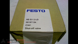 FESTO HE-G1/2-LO, MANUAL SHUT-OFF VALVE, 197134