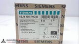 SIEMENS 5SJ4108-7HG40, SENTRON MINIATURE CIRCUIT BREAKER, SINGLE POLE