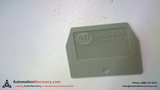 ALLEN BRADLEY 1492-EB3, TERMINAL BLOCK, END BARRIER PLATE, GREY,