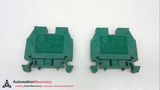 ALLEN BRADLEY 1492-W10-G  TERMINAL BLOCKS, GREEN, 600V AC
