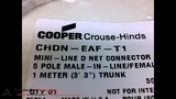 COOPER CROUSE-HINDS CHDN-EAF-T1 CORDSET 5 POLE MALE/FEMALE ST/90 1M
