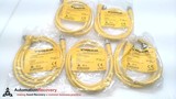 TURCK WKC 4.4T-1-RSC 4.4T/S3060 -LOT OF 5, EUROFAST CORDSET, U-35774