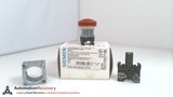 SIEMENS 3SB3 648-6BA20-0CC0, INDICATOR LIGHT, AC METAL, ROUND, RED,