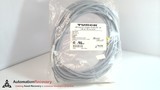 TURCK WK 4.4T-6 5 POLE FEMALE 90 DEG EUROFAST CABLE 250 VOLTS 4 AMPS