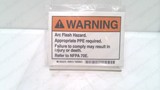 BRADY 94913 EL - PACK OF 5 - ARC FLASH WARNING LABELS B-928, Y95955