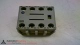 ALLEN BRADLEY 100-F, SERIES B, AUXILLARY CONTACT BLOCK, 690V, 10A