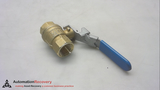 RUB CW617N 3/4, BRASS BALL VALVE,  FEMALE,  SIZE:3/4