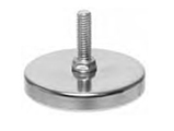 TE-CO 71105 57mm chrome steel glide, PA6 base, with 3/8-16 x 1