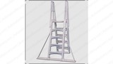 VINYL WORKS PERFECT POOLS SLIDE-LOCK A-FRAME LADDER W/STABILIZER PPL-G