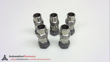 HOSCO 9X12-38-SS  NO SPRING GUARD HOSE FITTING, STRAIGHT