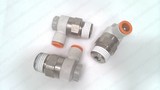 SMC AS4201F-N04-11SA PACK OF 3, SPEED CONTROLLER WITH FITTING