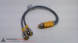TURCK VBRS 4.5-2RK 4T-0.3-/0.3/S818, SPLITTER CABLE, 0.3 METERS, MALE/