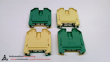 WEIDMULLER WPE 35  TERMINAL BLOCK, 35MM GREEN AND YELLOW