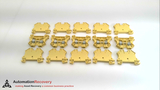 ALLEN BRADLEY 1492-J6-Y - QTY 15, FEED-THROUGH TERMINAL BLOCK, YELLOW