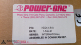POWER ONE HD24-4.8-A SERIES INTERNATIONAL DC POWER SUPPLY