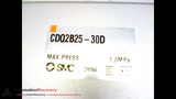 SMC CDQ2B25-30D COMPACT CYLINDER 25MM BORE 30MM STROKE MAX PRESS. 1MPA